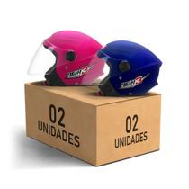 Kit 2 Capacetes New Liberty 3 Abertos Pro Tork Moto Masculino Feminino Estilo Segurança Conforto Qualidade