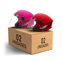 Kit 2 Capacetes New Liberty 3 Abertos Pro Tork Moto Masculino Feminino Estilo Segurança Conforto Qualidade