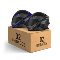 Kit 2 Capacetes R8 Viseira Fumê Fechados Pro Tork Moto Masculino Feminino Segurança Conforto