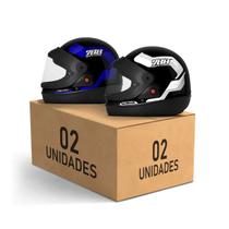 Kit 2 Capacetes Sport Moto 788 Fechados Pro Tork Masculino Feminino Segurança Conforto Qualidade Estilo Resistência