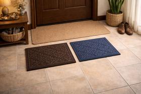 Kit 2 Capacho porta Tapete Entrada Casa Apartamento Vinil Arabesco 57x37 Emborrachado Sortido