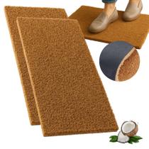 Kit 2 Capachos 70x35 Fibra De Coco Para Porta Entrada Uso Interno Externo Comercial Casa Decoração
