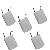 Kit 2 capacitor 40x250v 2 fios metalizado tri Kit 2 capacitor 40x250v 2 fios metalizado tri
