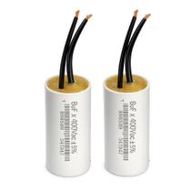 KIT 2 CAPACITOR 8uF 380/400V 2 FIOS METALIZADO TRIO PARA MOTOR MONOFASICO KIT 2 CAPACITOR 8uF 380/400V 2 FIOS METALIZADO TRIO PARA MOTOR MONOFASICO