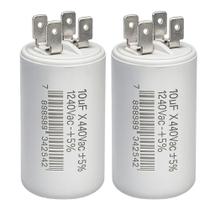 KIT 2 CAPACITOR PERMANENTE 10uF 440V PARA MOTOR MONOFASICO METALIZADO