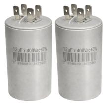 KIT 2 CAPACITOR PERMANENTE 12uF 400V METALIZADO C/ TERMINAL PARA MOTOR KIT 2 CAPACITOR PERMANENTE 12uF 400V METALIZADO C/ TERMINAL PARA MOTOR