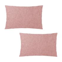 Kit 2 Capas Almofada Baguete Bouclé 50x30 Zíper Invisível, Texturizado