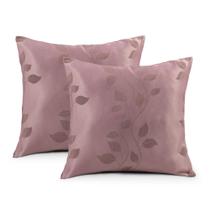 Kit 2 Capas Almofada Jacquard Estampado 45 x 45 com Ziper Decorativa Jacard