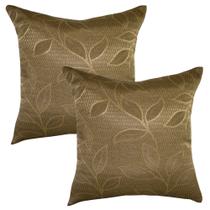 Kit 2 Capas Almofada Jacquard Estampado 45 x 45 com Ziper Decorativa Jacard
