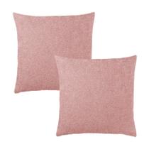 Kit 2 Capas Almofada Quadrada Bouclé 43x43 Zíper Invisível, Texturizado