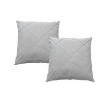 Kit 2 Capas Almofada Suede Drapeada 45x45cm Decoração Conforto e Estilo