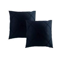 Kit 2 Capas Almofada Suede Drapeada 45x45cm Decoração Conforto e Estilo