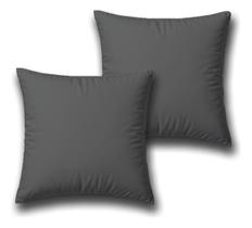 Kit 2 Capas Almofada Veludo Suede 45x45 Cinza Escuro