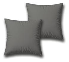 Kit 2 Capas Almofada Veludo Suede Decorativa 45x45 Cinza