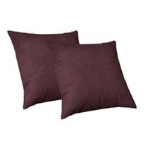 Kit 2 Capas Almofadas 50 x 50cm Decorativas Ziper Invisivel Suede Premium Glamour Bordo