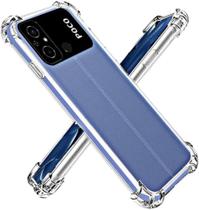 Kit 2 Capas Capinha Com Bordas Anti Impacto Para Poco C55 Tela de 6,71 Polegadas