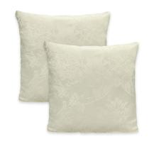 Kit 2 Capas de Almofada c/ Zíper em Jacquard Adamascado Luxo 40cm x 40cm