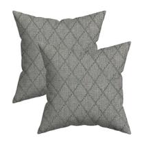 Kit 2 Capas de Almofada Clássica Catedral Cinza