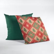 Kit 2 Capas de Almofada de Natal Natalina Decorativas 45 x 45