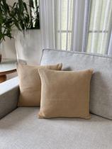 Kit 2 Capas De Almofada Decorativa Luxo Tricot 45x45 Sofa Cama