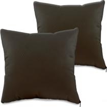 Kit 2 Capas De Almofada Decorativa Para Sala Com Ziper Suede 45x45cm - BF Colchões