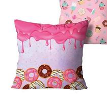 Kit 2 Capas de Almofada Decorativas Doce Donuts Rosa R378