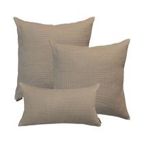 Kit 2 Capas de Almofada Santorini 50x50 e 1 Capas 30x50cm Decorativas Sala Sofá Com Ziper