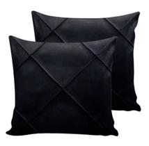 Kit 2 Capas de Almofada Suede 45x45 Drapeada Luxo com Zíper Invisível Decorativa Sofá Sala Quarto Kit 2 Capas de Almofada Suede 45x45 Drapeada Luxo com Zíper Invisível Decorativa Sofá Sala Quarto