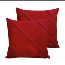 Kit 2 Capas de Almofada Suede 45x45 Drapeada Luxo com Zíper Invisível Decorativa Sofá Sala Quarto Kit 2 Capas de Almofada Suede 45x45 Drapeada Luxo com Zíper Invisível Decorativa Sofá Sala Quarto