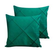 Kit 2 Capas de Almofada Suede 45x45 Drapeada Luxo com Zíper Invisível Decorativa Sofá Sala Quarto Kit 2 Capas de Almofada Suede 45x45 Drapeada Luxo com Zíper Invisível Decorativa Sofá Sala Quarto