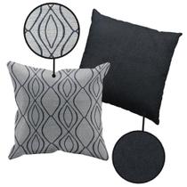 kit 2 Capas de Almofada Tear Alto Padrão Decorativa 2x 45x45