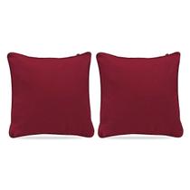 Kit 2 Capas de Almofadas 43 X 43 com Viés e Zíper Invisível - Tam: M