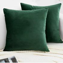 kit 2 Capas de Almofadas 45x45 cm Tecido Suede Liso Decorativa com Zíper Invisível