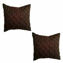 kit 2 capas de almofadas 50 x 50 sem refil marrom