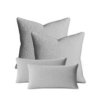 Kit 2 Capas de Almofadas 50x50cm + 2 capa 30x50cm em Suede Premium Capri Cinza Claro