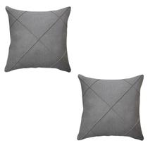 Kit 2 Capas de Almofadas Drapeadas Linho 43x43