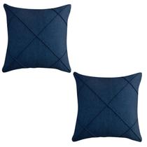 Kit 2 Capas de Almofadas Drapeadas Linho 43x43