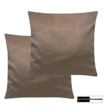 Kit - 2 Capas de Almofadas Marrom - 40x40 - Decorativa Para Sala / Sofá / Quarto / Cama