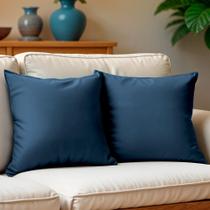 Kit 2 Capas de Almofadas Velusoft Azul 45x45cm - CAMA INBOX