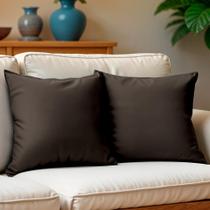 Kit 2 Capas de Almofadas Velusoft Café 45x45cm Kit 2 Capas de Almofadas Velusoft Café 45x45cm