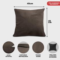 Kit 2 Capas de Almofadas Velusoft Café 45x45cm Cama inBox Kit 2 Capas de Almofadas Velusoft Café 45x45cm Cama inBox