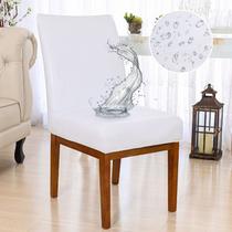Kit 2 Capas de Cadeira Jantar Impermeável Branca Decoração