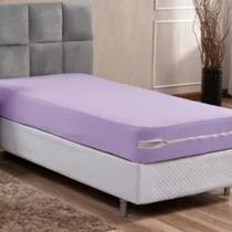 Kit 2 capas de colchão solteiro de malha gel gramatura 90 bordados vitória