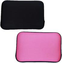 Kit 2 Capas de Neoprene Protetora para Notebook 15,6" Rosa e Preta