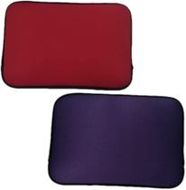 Kit 2 Capas de Neoprene Protetora para Notebook 15,6" Roxa e Vermelha