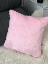 Kit 2 Capas De Para Almofada Pelinho 40x40 Varias Cores Pelúcia Curta Fofo Fofinha Pelo Sintético