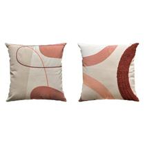 Kit 2 Capas Donatella Bordada 43x43 Cm