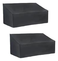Kit 2 Capas Impermeáveis Compatível Sofá Preto Liso Kit 2 Capas Impermeáveis Compatível Sofá Preto Liso