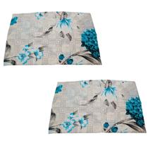 Kit 2 Capas p/ Colchão Solteiro Padrão Estampada Zíper Marrom Flor