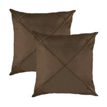 Kit 2 Capas para Almofada Drapeada em Veludo Quadrada 60x60 com Enchimento